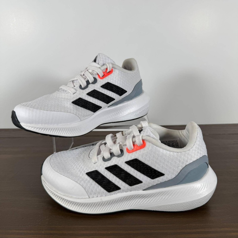 Adidas Runfalcon 3.0 K Running Shoes White Black HP5843 Kids Size 11K Sneakers